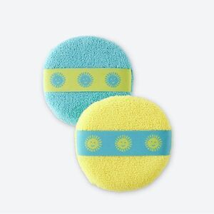 Norwex Kids Bath Sponges Set of 2 Teal and Yellow NWT